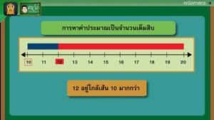 สื่อการเรียนการสอน การหาค่าประมาณเป็นจำนวนเต็มสิบ เต็มร้อย ป.5 คณิตศาสตร์