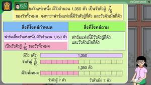 สื่อการเรียนการสอน การแก้โจทย์ปัญหา การคูณ การหารจำนวนนับและเศษส่วน ป.5 คณิตศาสตร์